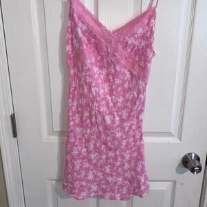 Pink floral slip dress floraldress